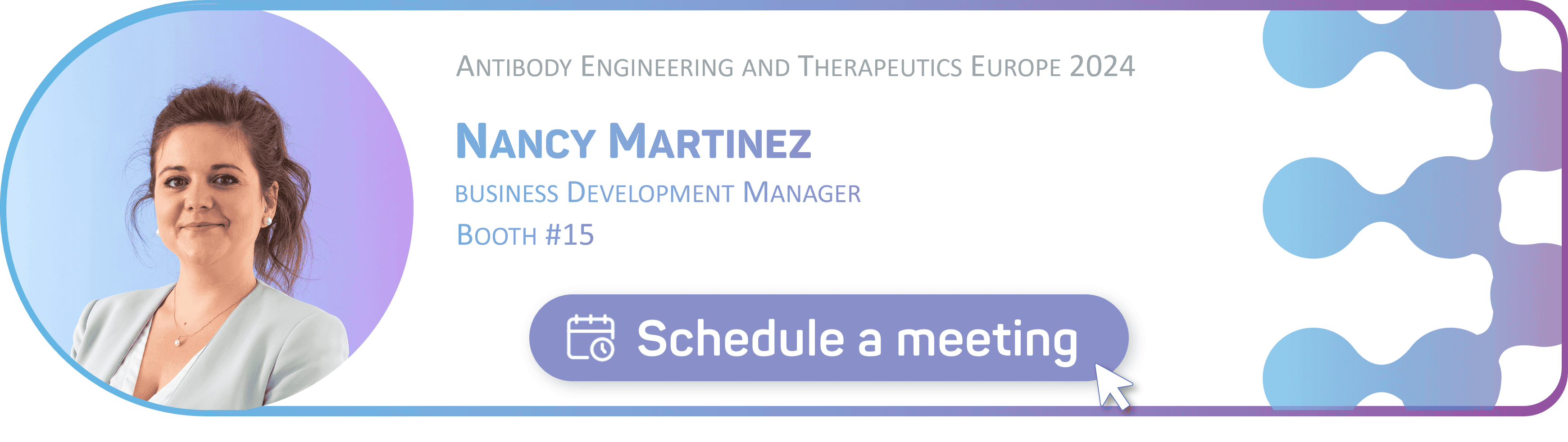 Schedule a meeting with Nancy Martinez at AET 2024