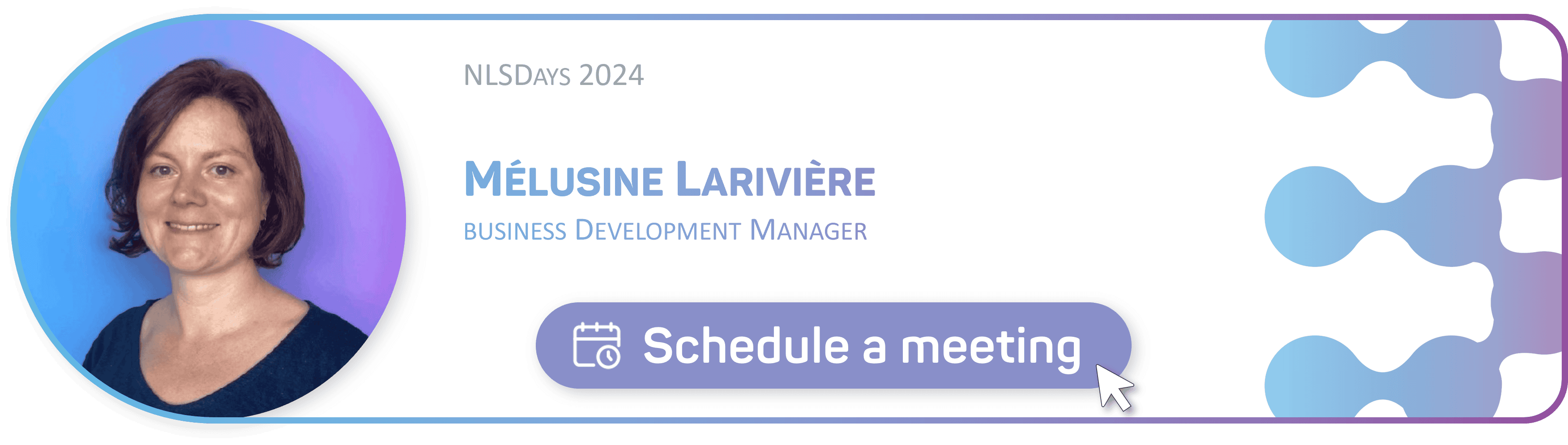 Schedule a meeting with mélusine Larivière